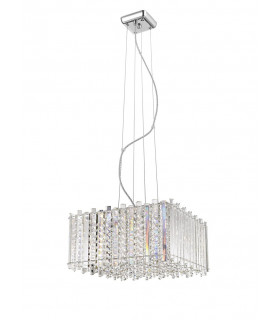 Clara 5 Light Chrome Crystal Pendant Ceiling Light