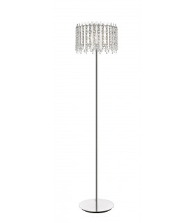 Belize 3 Light Floor Lamp Chrome Crystal