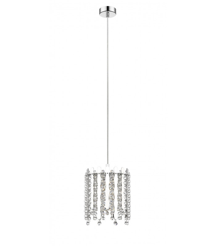 Belize 1 Light Chrome Crystal Pendant Ceiling Light