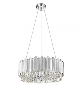 Grenada 6 Light Chrome Crystal Pendant Ceiling Light