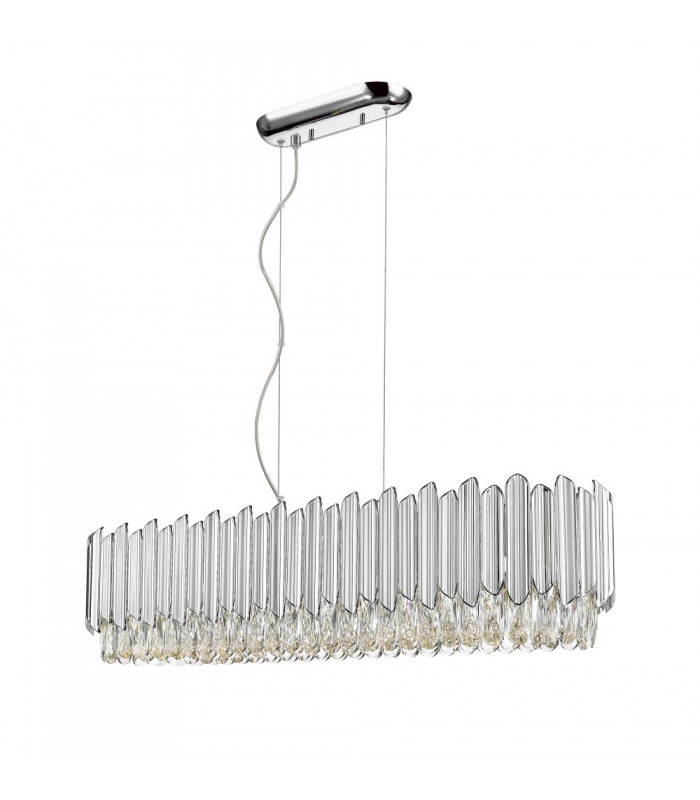 Grenada 6 Light Chrome Crystal