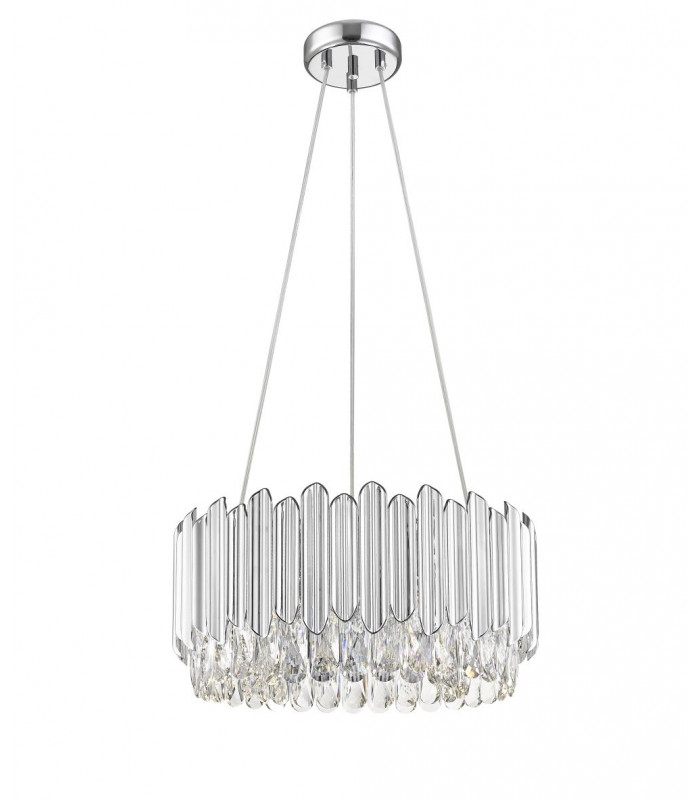 Grenada 5 Light Chrome Crystal Pendant Ceiling Light