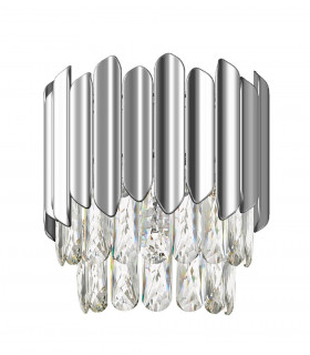 Grenada 1 Light Wall Lamp Chrome Crystal