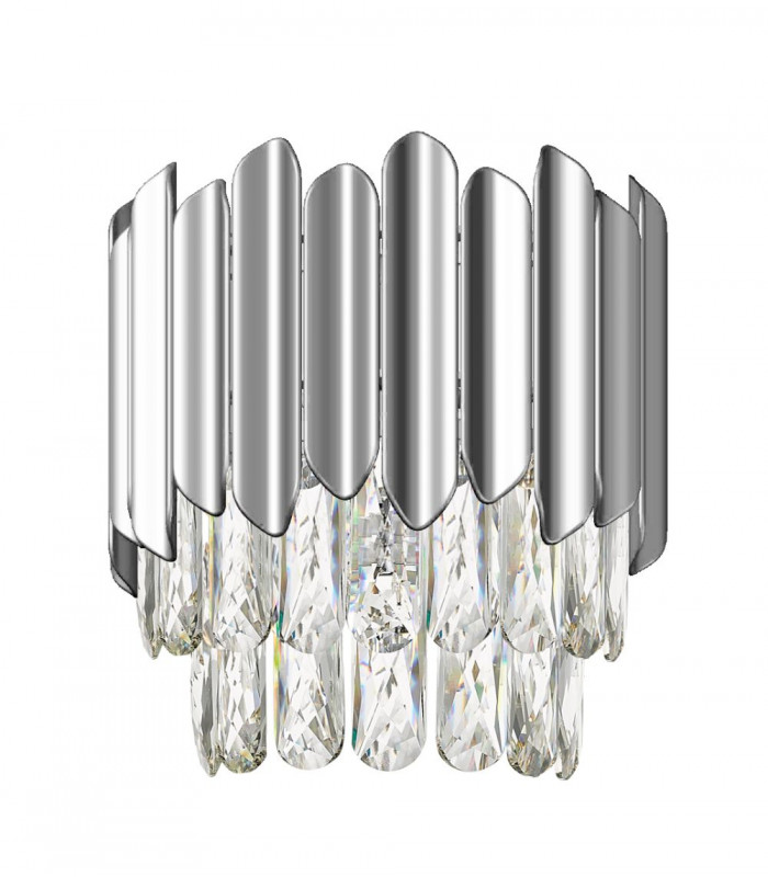 Grenada 1 Light Wall Lamp Chrome Crystal