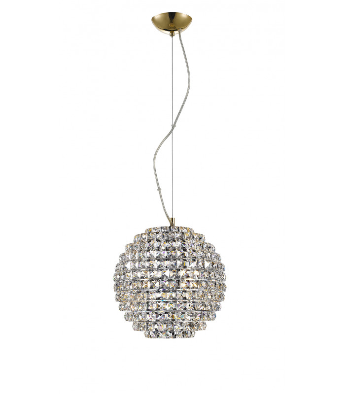 Nord 4 Light Crystal Gold Pendant Ceiling Light