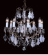 Louvre Antique Brass Crystal 8 Arm Chandelier