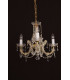 Marie Theresa Glass Gold 3 Arm Chandelier