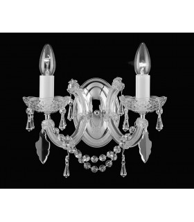 CP00150/02/WB/G Marie Theresa Glass Arm Gold Candle Wall Lamp