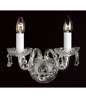 Modra Crystal Trimmed Wall Candle Wall Lamp
