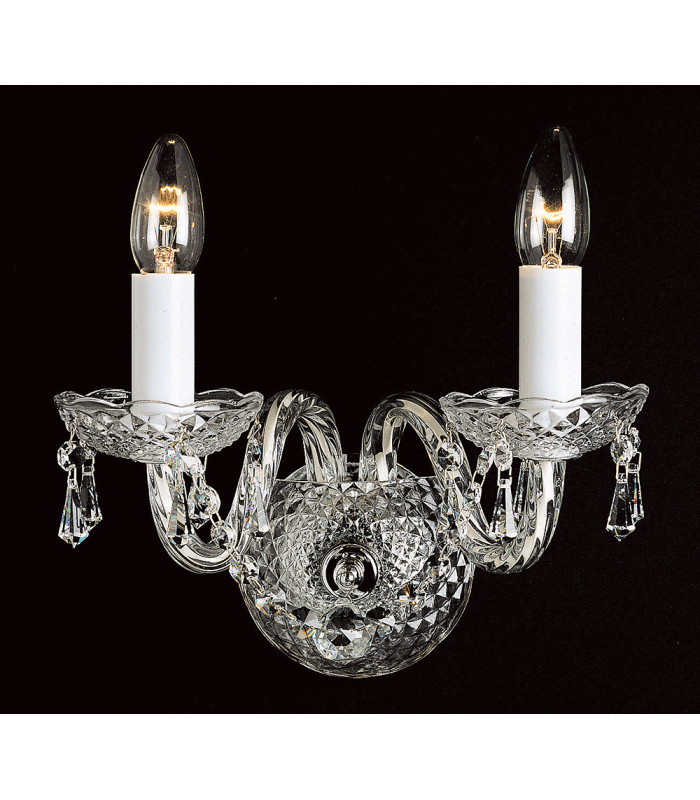 Modra Crystal Trimmed Wall Candle Wall Lamp