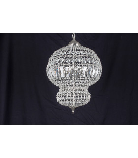 Morocco Double Crystal Basket Pendant Ceiling Light