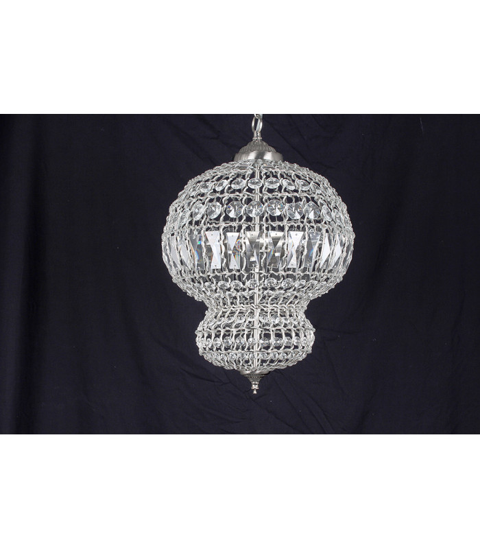 Morocco Double Crystal Basket Pendant Ceiling Light