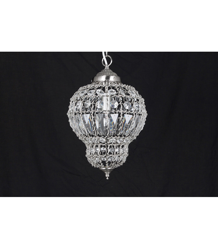 Morocco Double Crystal Basket Pendant Ceiling Light