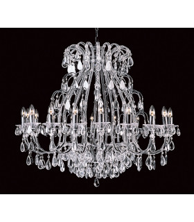 Versailles Bead Silver Streak 18 Arm Chandelier
