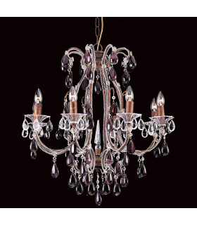 Versailles Bead Rustic Bronze 8 Arm Chandelier