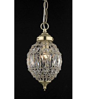 Bombay Bead Small Satin Brass Pendant Ceiling Light