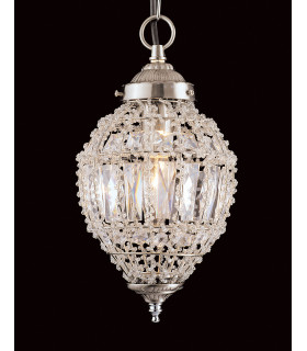 Bombay Beaded Satin Nickel Pendant Pendant Ceiling Light