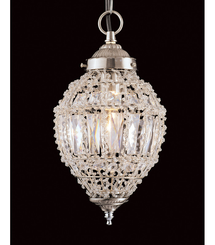 Bombay Beaded Satin Nickel Pendant Pendant Ceiling Light