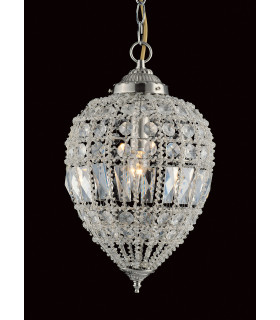 Bombay Beaded Satin Nickel Pendant Pendant Ceiling Light