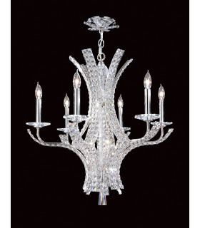 Eclipse 6 Light Chrome 6 Arm Chandelier