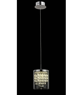 Florina 1 Light LED Chrome Pendant Ceiling Light