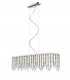 Belize 6 Light LED Oblong Chrome Crystal Pendant Ceiling Light