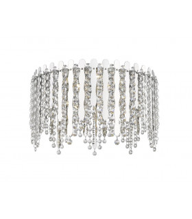 Belize 5 Light LED Flush Ceiling Light Chrome Crystal Ceiling Light