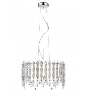 Belize 5 Light LED Chrome Crystal Pendant Ceiling Light