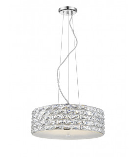 Aruba 6 Light LED Chrome Crystal Pendant Ceiling Light