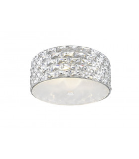 Aruba 5 Light LED Flush Ceiling Light Chrome Crystal Ceiling Light