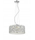 Aruba 4 Light LED Chrome Crystal Pendant Ceiling Light