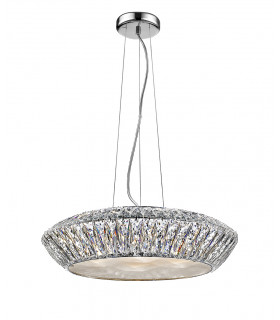Armel 7 Light LED Crystal Chrome Pendant Ceiling Light