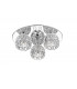 Clea 3 Light Glass LED Flush Chrome