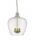 Nell 3 Light Antique Brass Dome Pendant Ceiling Light