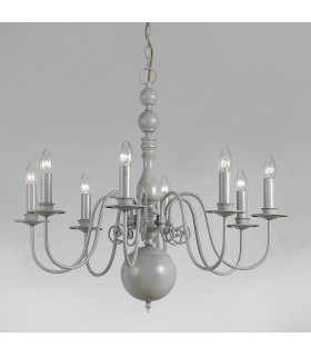 Bologna Flemish Grey 8 Arm Chandelier