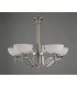 Texas Satin Nickel White Alabaster 5 Arm Pendant Ceiling Light