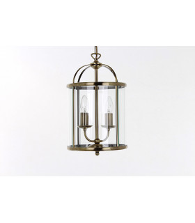 Orly Round Antique Brass Lanterns Pendant Ceiling Light