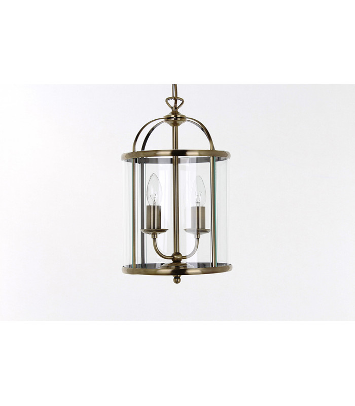 Orly Round Antique Brass Lanterns Pendant Ceiling Light