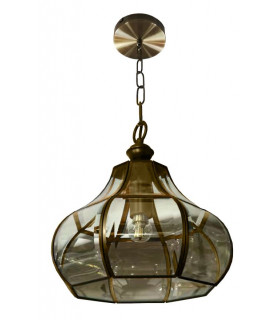 Braga 1 Light Antique Brass Dome Pendant Ceiling Light