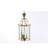 Colchester 9" Glass 3 Light Polished Brass Lanterns Pendant Ceiling Light