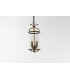 Winchester Blown Glass Brass Lanterns Pendant Ceiling Light