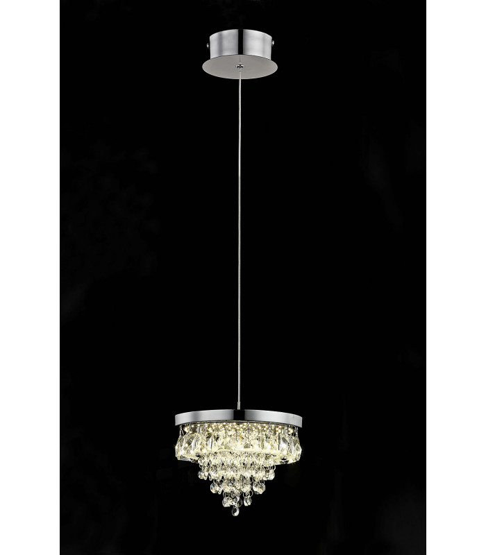 Essonne 1 Light LED Chrome Pendant Ceiling Light