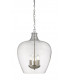 Nell 3 Light Satin Nickel Dome Pendant Ceiling Light