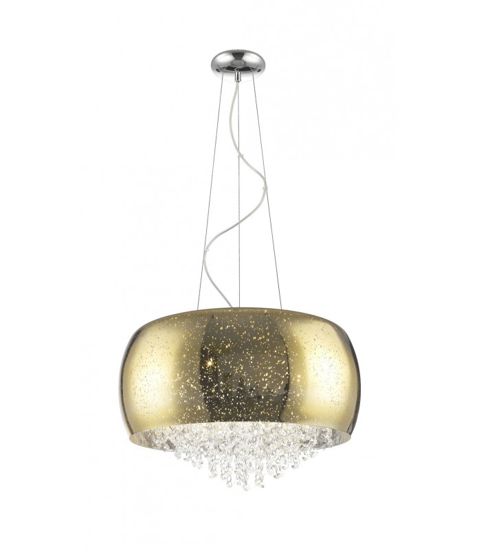 Luna 5 Light Gold Crystal Pendant Ceiling Light