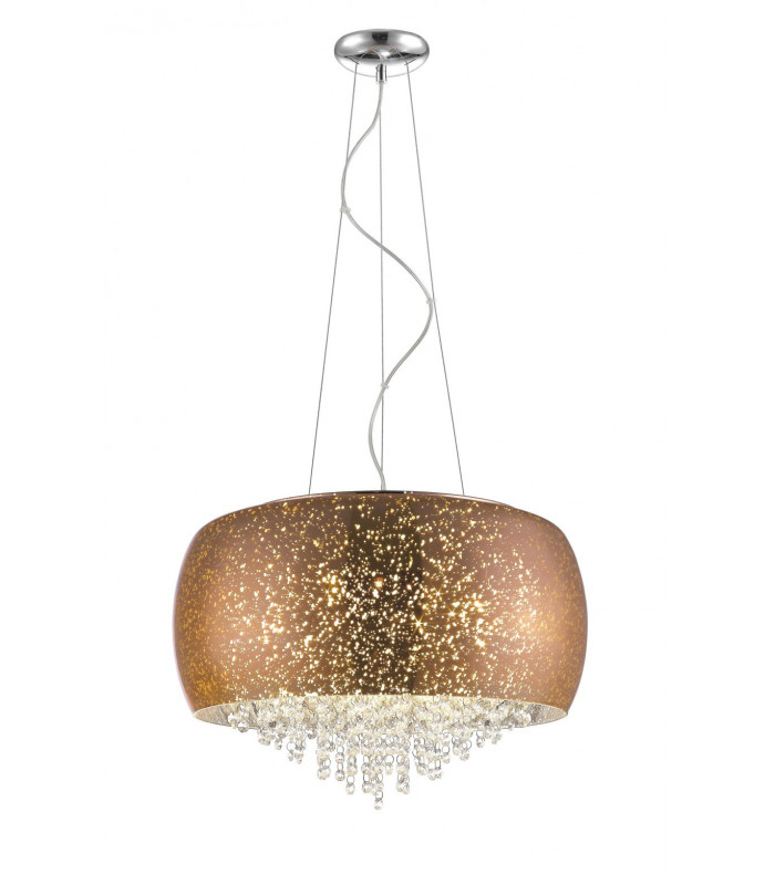 Luna 5 Light Copper Crystal Pendant Ceiling Light