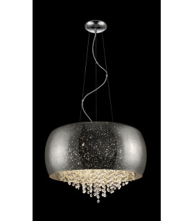 Luna 5 Light Chrome Crystal Pendant Ceiling Light