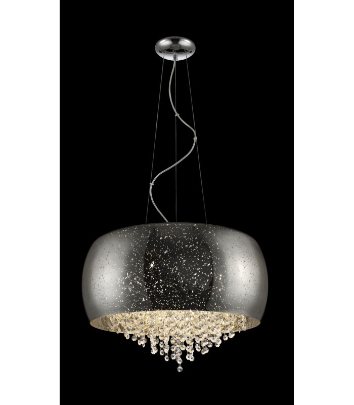 Luna 5 Light Chrome Crystal Pendant Ceiling Light