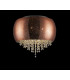 Luna 3 Light Flush Ceiling Light Copper Crystal