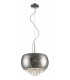 Luna 3 Light Chrome Crystal Pendant Ceiling Light