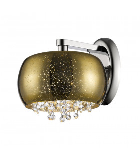 Luna 1 Light Wall Lamp Gold Crystal